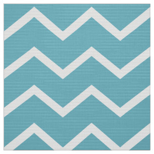 Tela de tapicería Chevron Verde Azul