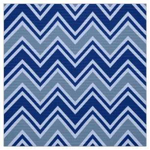 Tela de tapicería de Chevron azul marino y gris