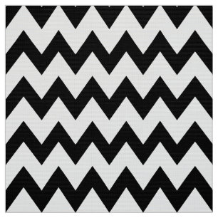 Tela de tapicería de Chevron en negro y blanco
