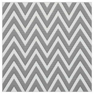Tela de tapicería de Chevron gris y blanco