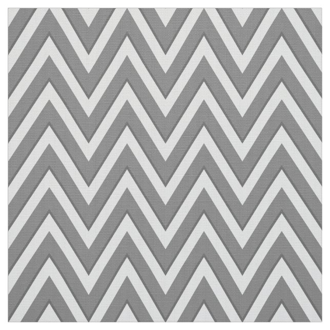 Tela de tapicería de Chevron gris y blanco (Retal)
