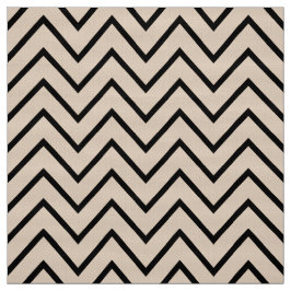 Tela de tapicería de Chevron negra y crema