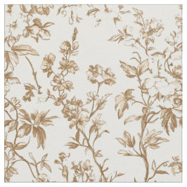 Tela de Toile de Vid Floral Beige Antiguo