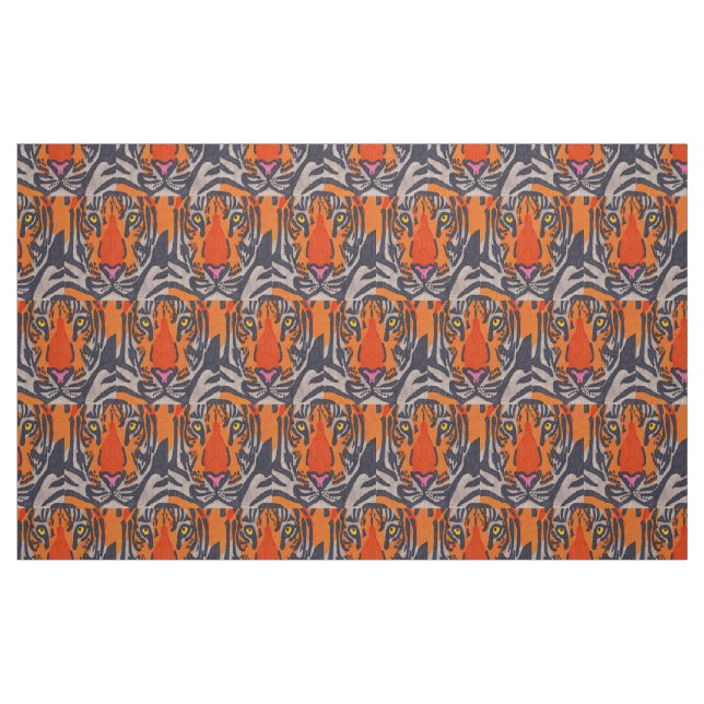 Tela de twill de algodón - Tigre ("Cuarto gordo" (fat quarter))