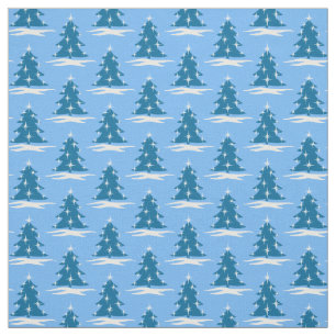Tela de vacaciones azules Telas de árbol de Navida