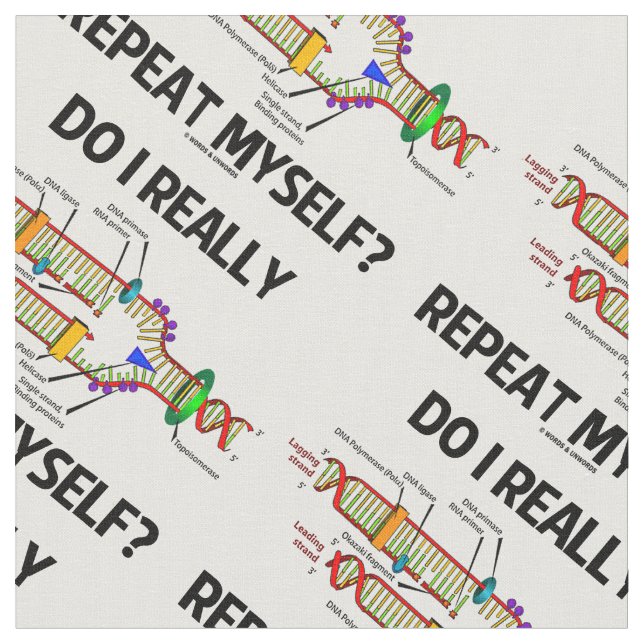 Tela ¿De Verdad Me Repito? Humor de replicación de ADN (De cerca)