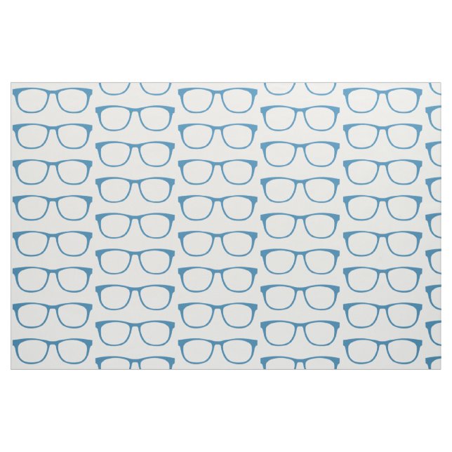 Tela de vidrio azul hipster geek ("Cuarto gordo" (fat quarter))