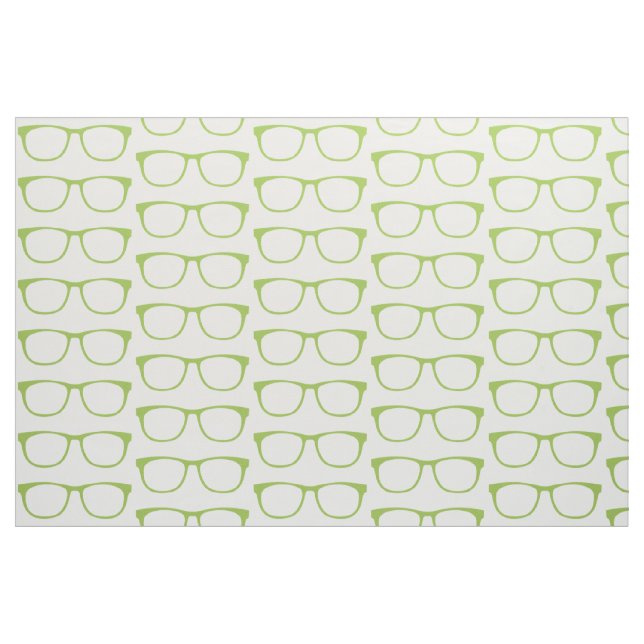 Tela de vidrio verde hipster geek ("Cuarto gordo" (fat quarter))