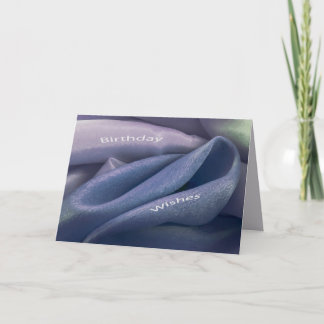 Tela de violeta lavanda púrpura pliegues tarjeta e