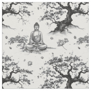 Tela de Zen Buddha - Diseño de lavado de tinta