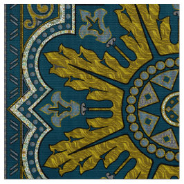 Tela Deco de punto estrella azul y dorado