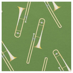 Tela Decoración de habitación de música de trombones ve