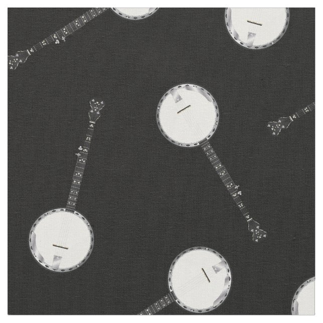 Tela Decoración de música banjo (De cerca)