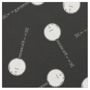 Tela Decoración musical banjos