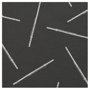 Tela Decoración musical de flauta