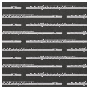 Tela Decoración musical de flauta