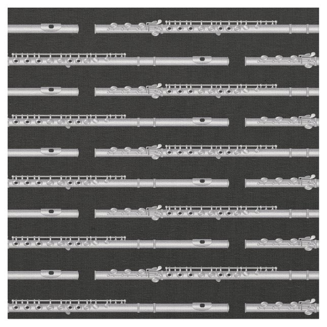 Tela Decoración musical de flauta (De cerca)