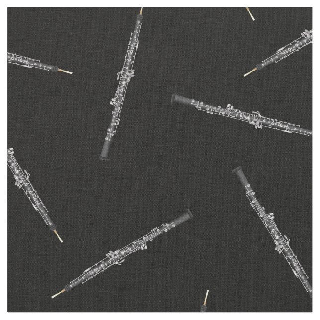 Tela Decoración musical de Oboe (De cerca)