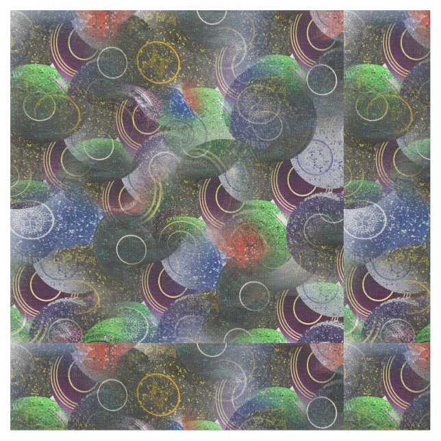 Tela Decoupage de los bolos de césped coloridos (De cerca)