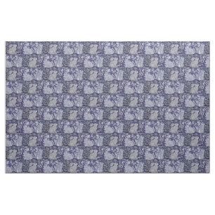 Tela Dedham Blue & White Rabbit Ceramic Tile Fabric Art