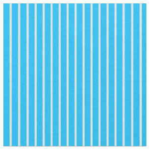 Tela Deep Sky Blue and Mint Cream Stripes