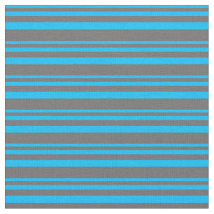 Tela Deep Sky Blue & Dim Gray Strips