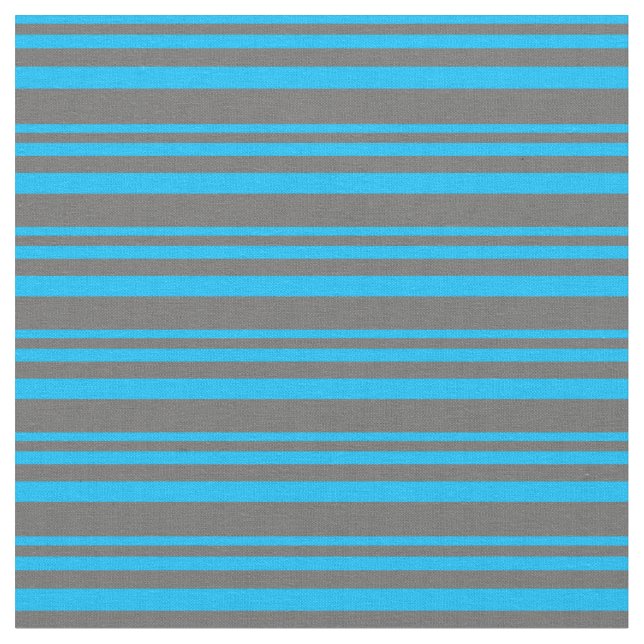 Tela Deep Sky Blue & Dim Gray Strips (De cerca)