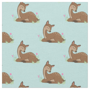 Tela Deer Fawn Watercolor Bebé Nursery Woodland Animal