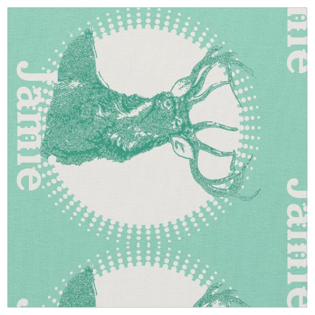 Tela Deer personalizado moderno de la menta (De cerca)