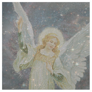 Tela del ángel de guarda con las estrellas del