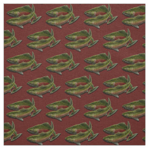 Tela del arte de los pescados de los salmones de