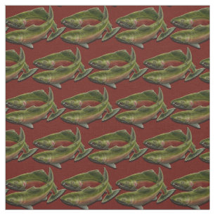 Tela del arte de los pescados de los salmones de