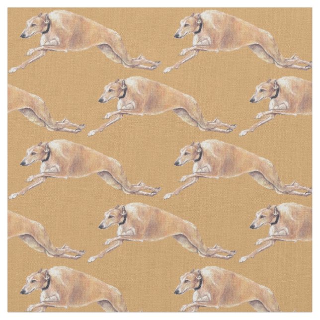 Tela del arte del perro corriente del galgo del (De cerca)