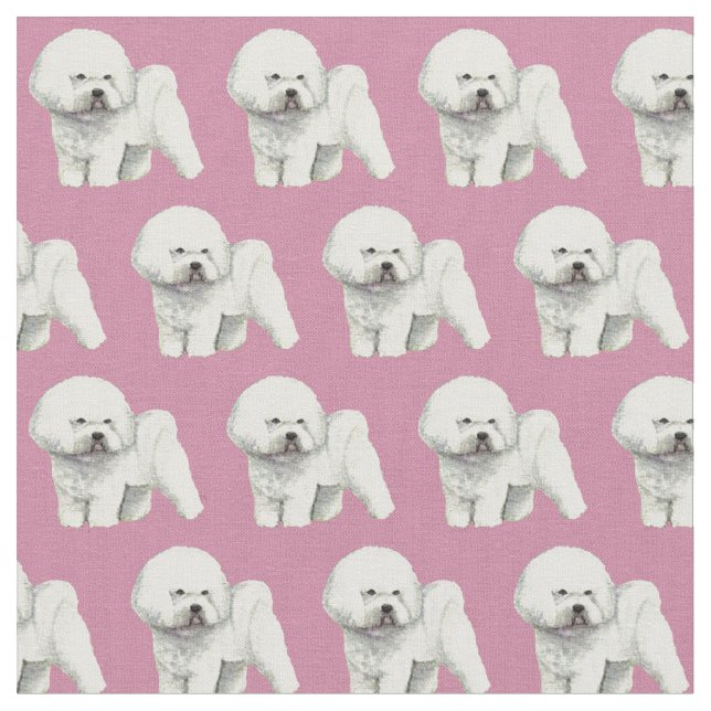 Tela del arte del perro de Bichon Frise (De cerca)