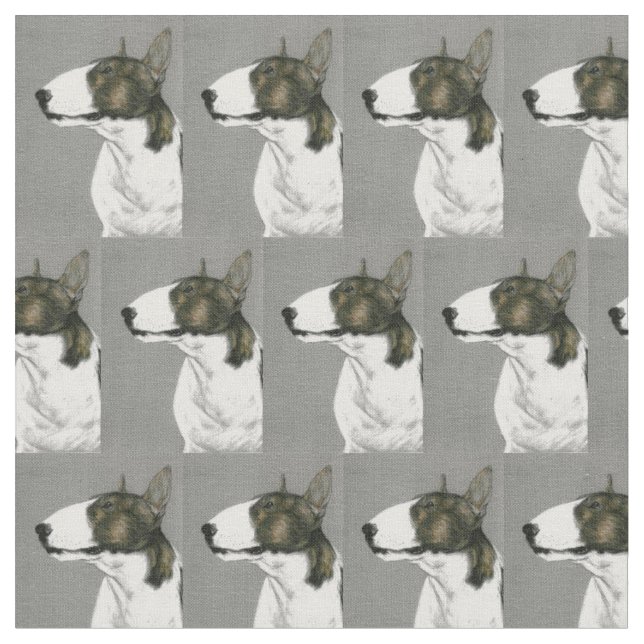 Tela del arte del perro de bull terrier (De cerca)