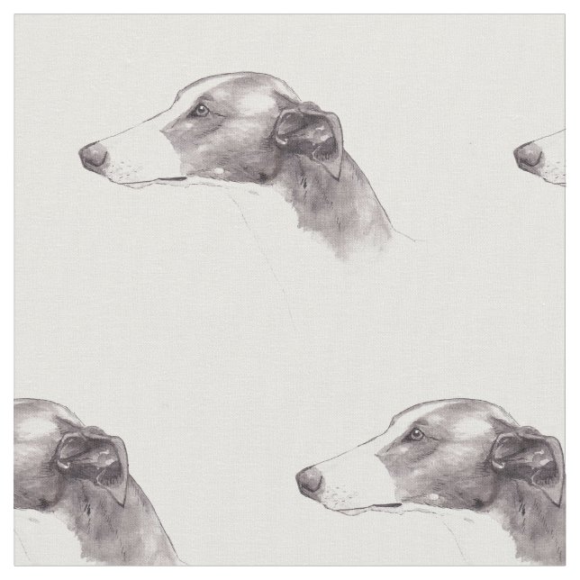 Tela del arte del perro del galgo (De cerca)