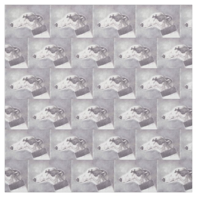 Tela del arte del perro del perfil del galgo (Retal)