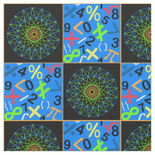 Tela del arte y de la matemáticas, azul
