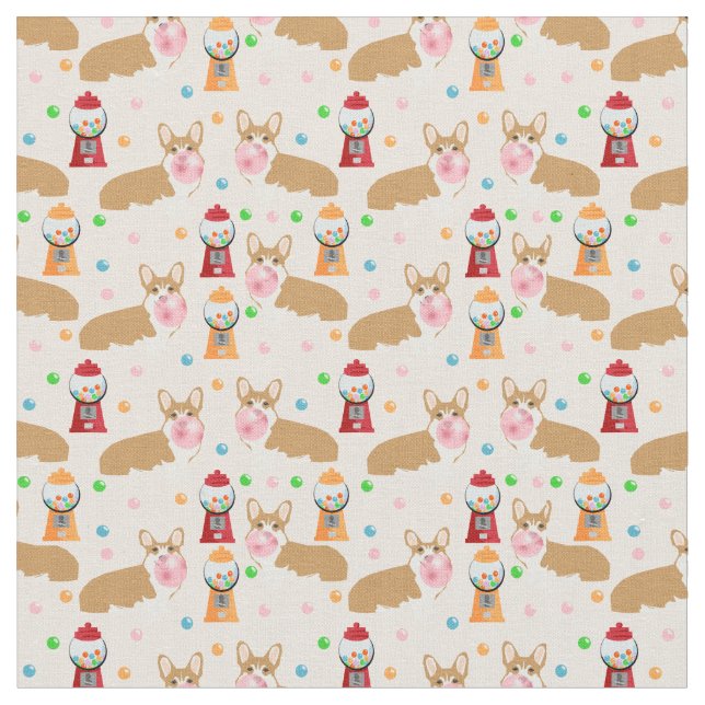 Tela del bubblegum del Corgi - rosa clara (De cerca)