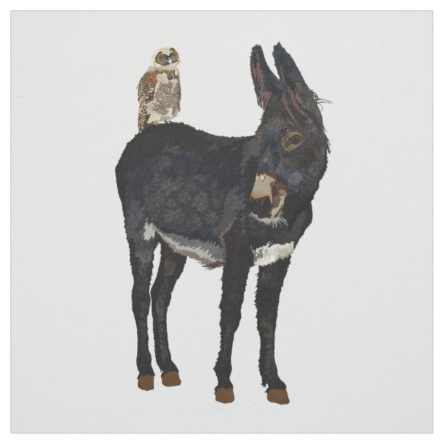 Tela del BURRO y del BÚHO del AÑIL (Retal)