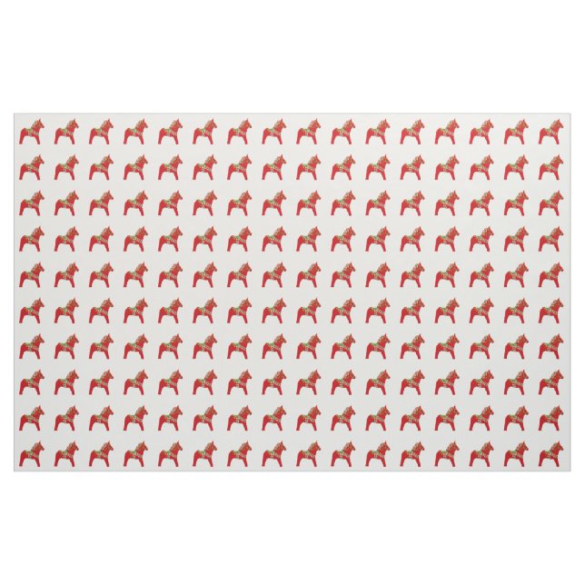 Tela del caballo de Dala del navidad ("Cuarto gordo" (fat quarter))