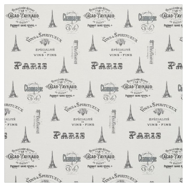 Tela del collage de la etiqueta de París (Retal)