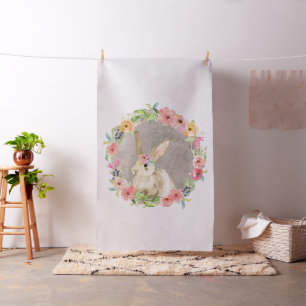 Tela del edredón del cuarto de niños del conejo 