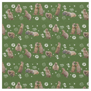 Tela del fiesta del perro de las praderas (verde