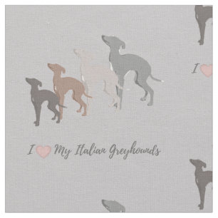 Tela del galgo italiano. Impresión de la tela de