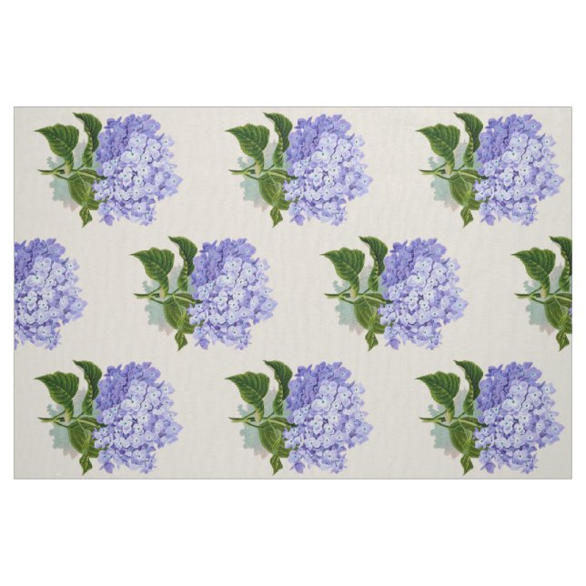Tela del Hydrangea del vintage ("Cuarto gordo" (fat quarter))