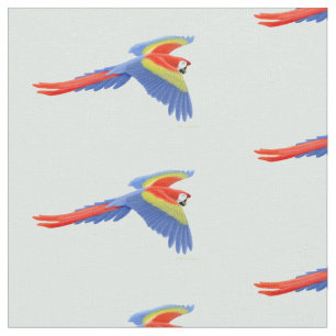 Tela del loro del Macaw del escarlata del vuelo