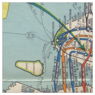 Tela del mapa del subterráneo de Nueva York del