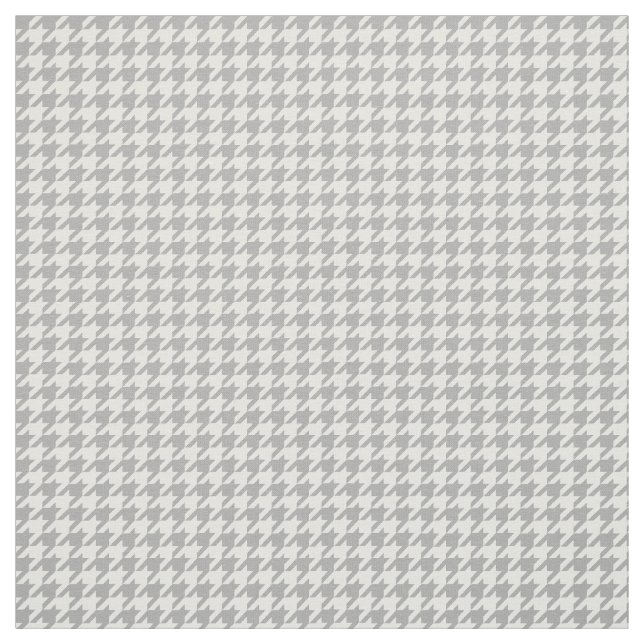 Tela del modelo de Houndstooth del blanco gris (Retal)