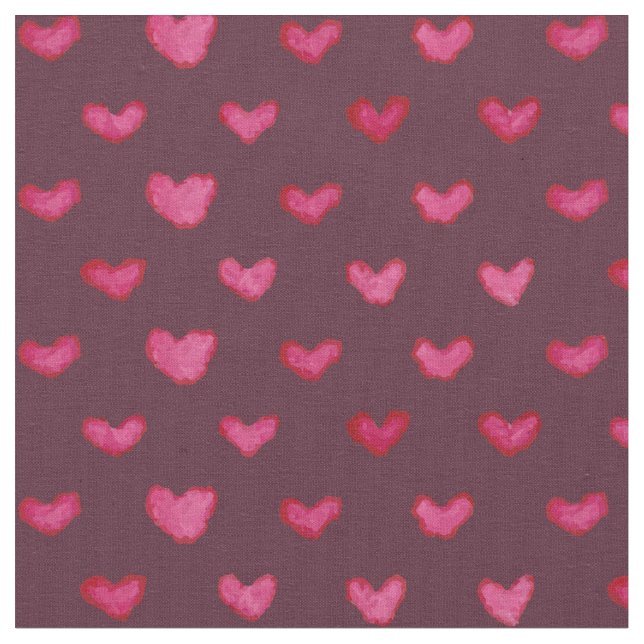 Tela del modelo de los corazones de la acuarela (De cerca)